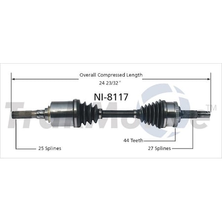 Surtrack Axle Cv Axle Shaft, Ni-8117 NI-8117